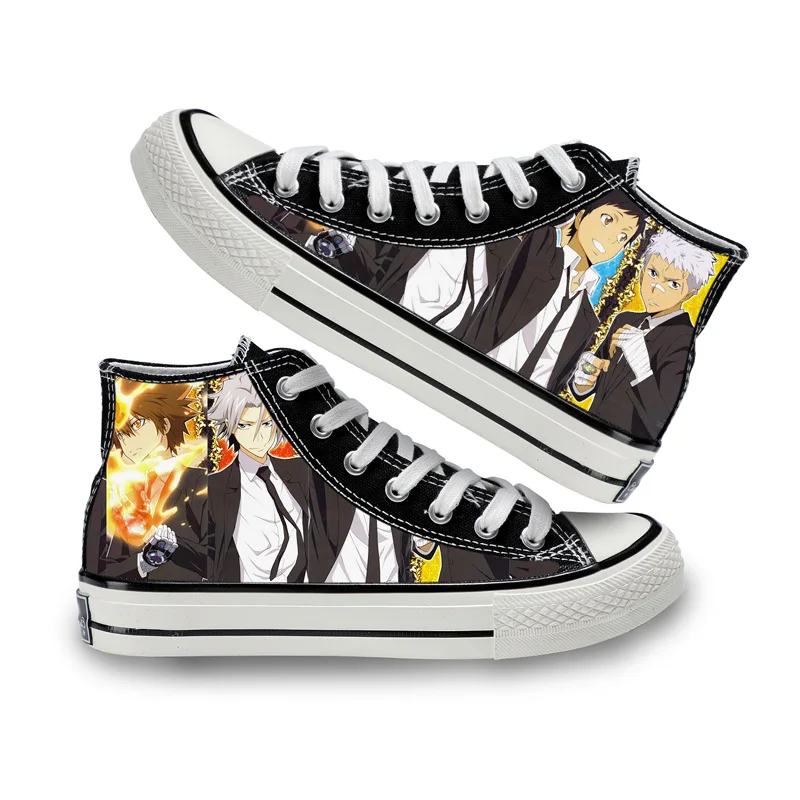 Унисекс аниме мультфильм HITMAN REBORN! Повседневные холщовые кроссовки Sawada Tsunayoshi кёя