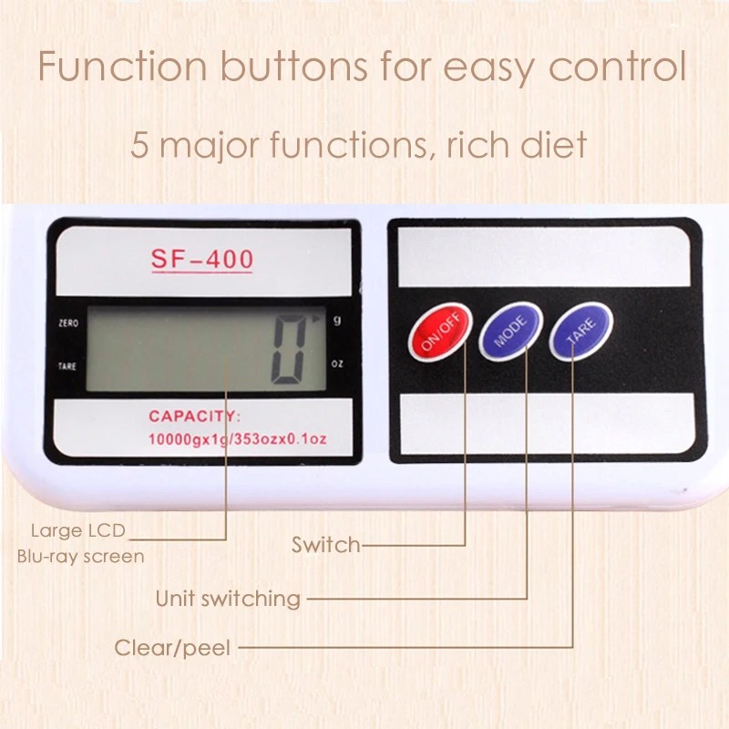 Цифровые кухонные весы высокоточный безмен с ЖК дисплеем для приготовления муки