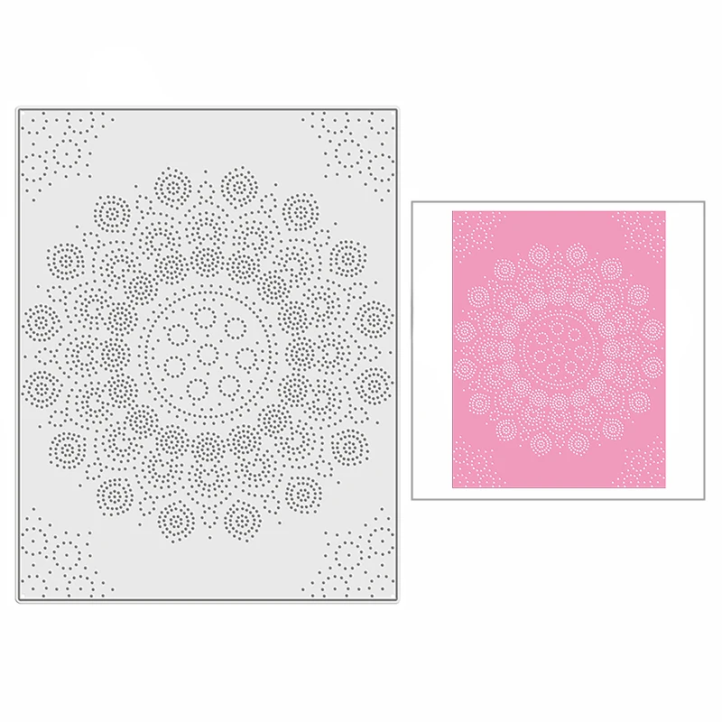 

Новинка 2021 г., металлические пресс-формы с круглым цветочным узором в горошек для творчества, открыток для творчества и скрапбукинга, набор ...