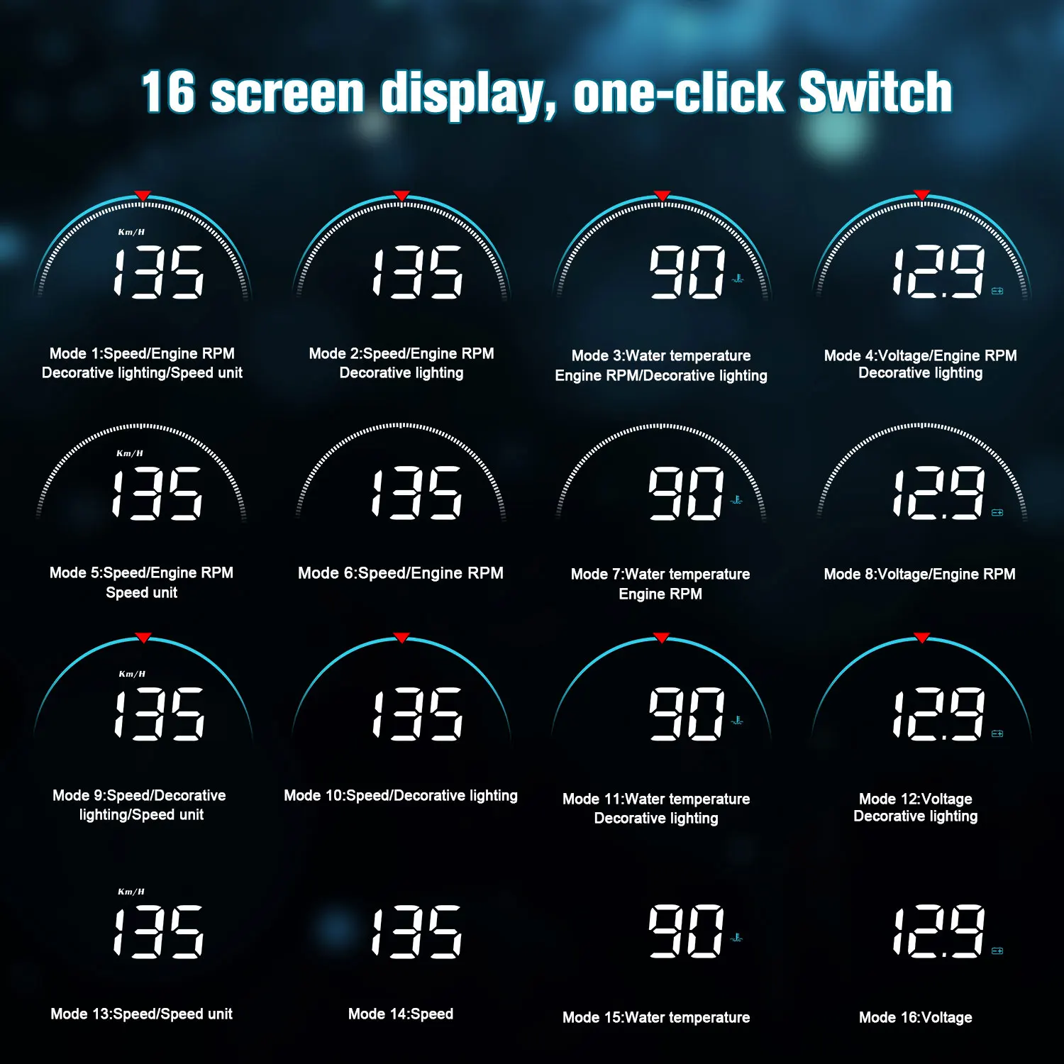 hud obd2 head up display car speedometer projector windshield auto electronic alarm overspeed warning system smart gadgets free global shipping