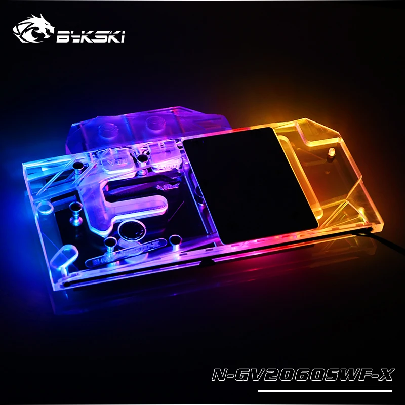 Водяной блок Bykski с полным покрытием RGB/ARGB GPU для GIGABYTE RTX2070/2060 GAMING Super Windforce OC 8G
