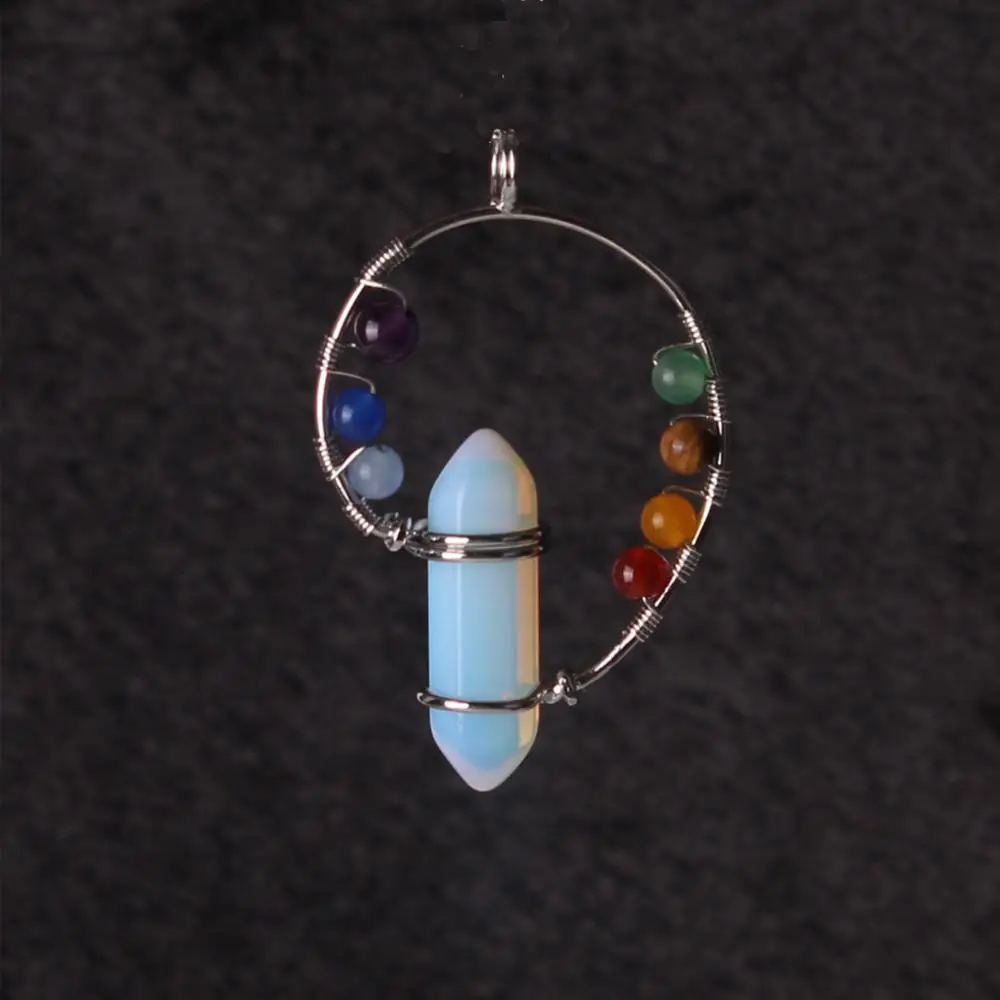 12 шт 7 Чакра Рэйки шестигранный кристалл Кварцевый и из натурального камня