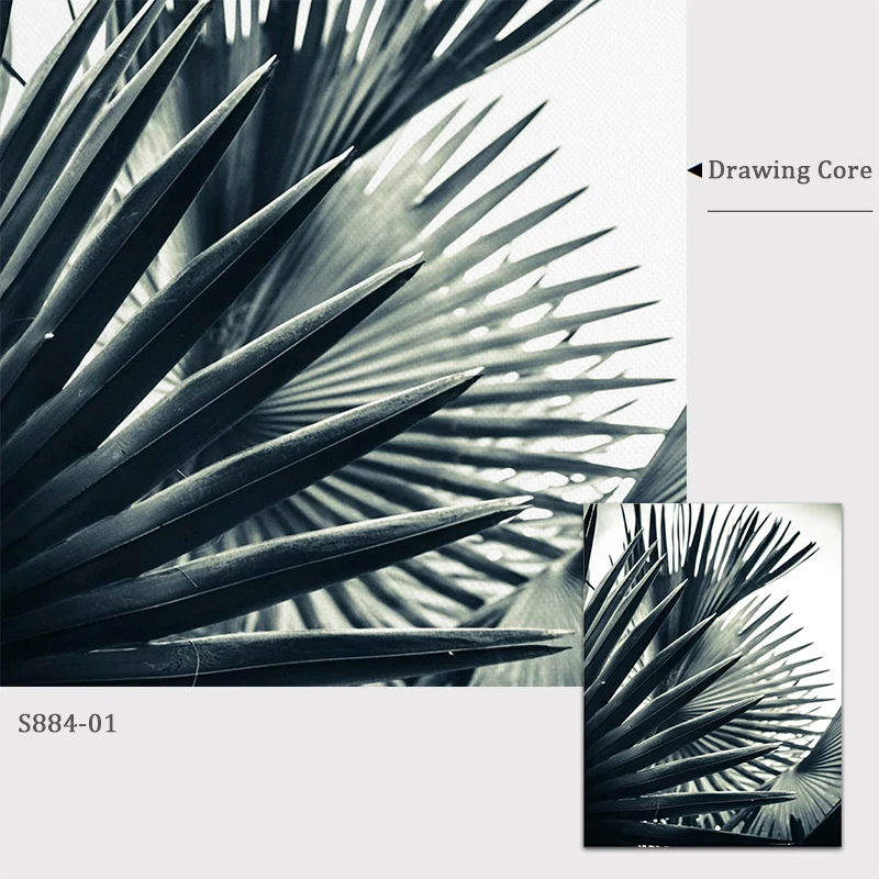 Растительный принт тропический зеленый постер холст живопись современная