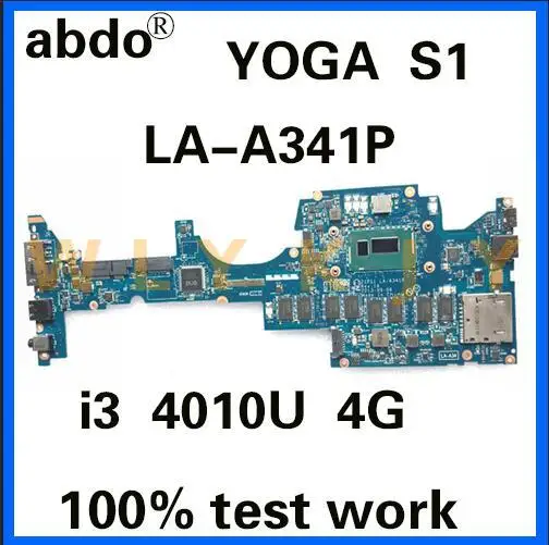 Материнская плата abdo ZIPS1 LA-A341P для Lenovo Thinkpad YOGA S1 материнская ноутбука i3 4010U 4 Гб ОЗУ