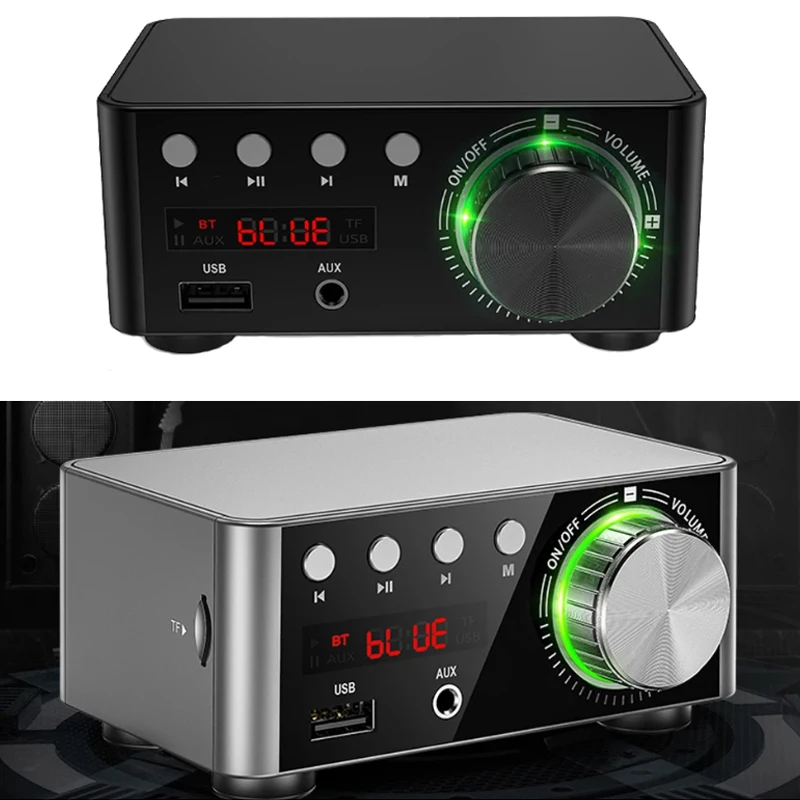 

50WX2 Power Amplifier Board Bluetooth-compatible TPA3116 Receiver Stereo Home Car Audio Amp USB U-disK TF Music Card Player