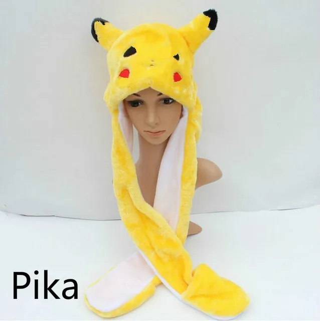 Шапка с длинными ушками в стиле аниме желтая плюшевая шапка милыми мультяшными