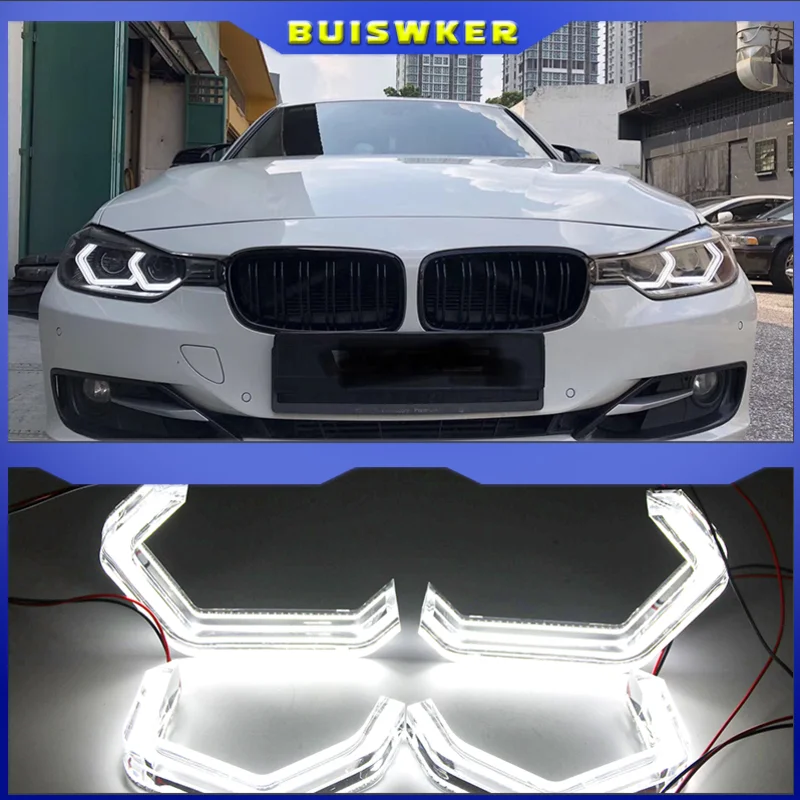 

Набор светодиодных прозрачных глаз ангела для BMW X3 E83 F25 X5 E70 F15 F85 X6 E71 E72 Z4 E85 E86 E89, 4 шт.
