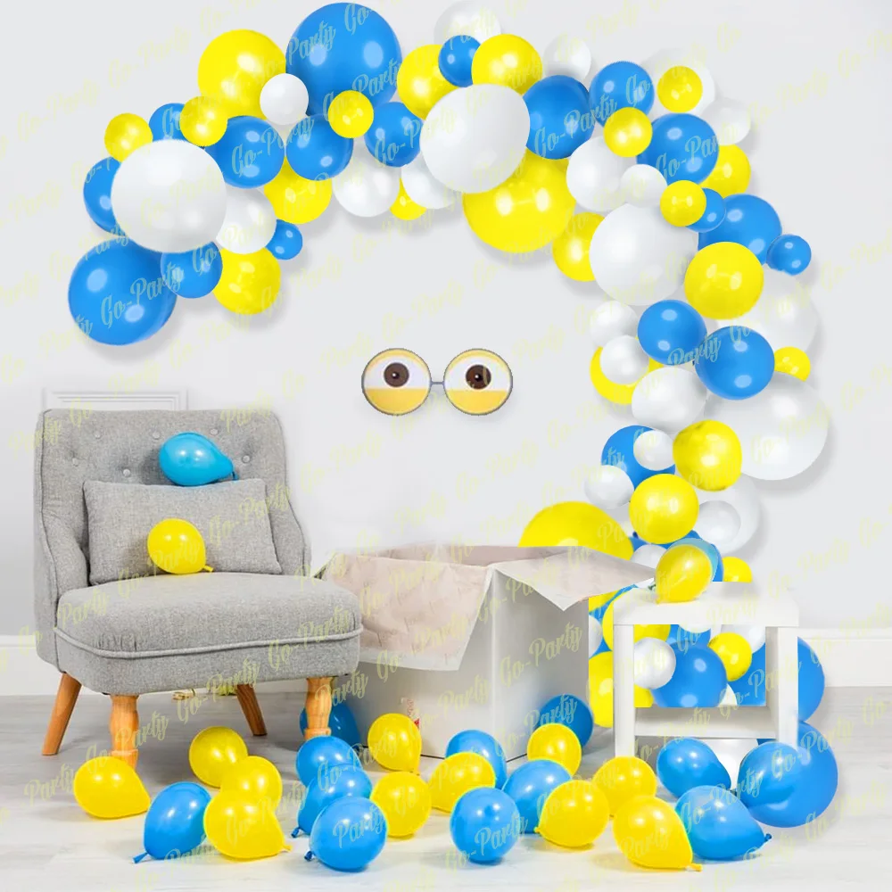 180 шт синий белый желтый шар гирлянда Арка вечерние шары Свадебный комплект