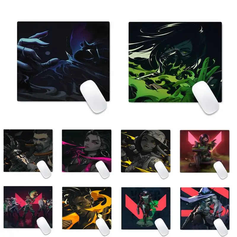

Популярная Офисная мышь valorant, геймерский мягкий коврик для мыши, Нескользящая подушка, квадратная толщина 2 мм