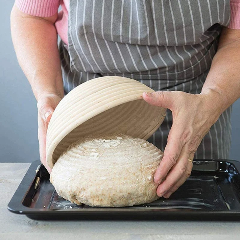 

13X6CM Bread Basket Round Banneton Dough Rising Rattan Bread Proofing Baskets Organizer baking accessories