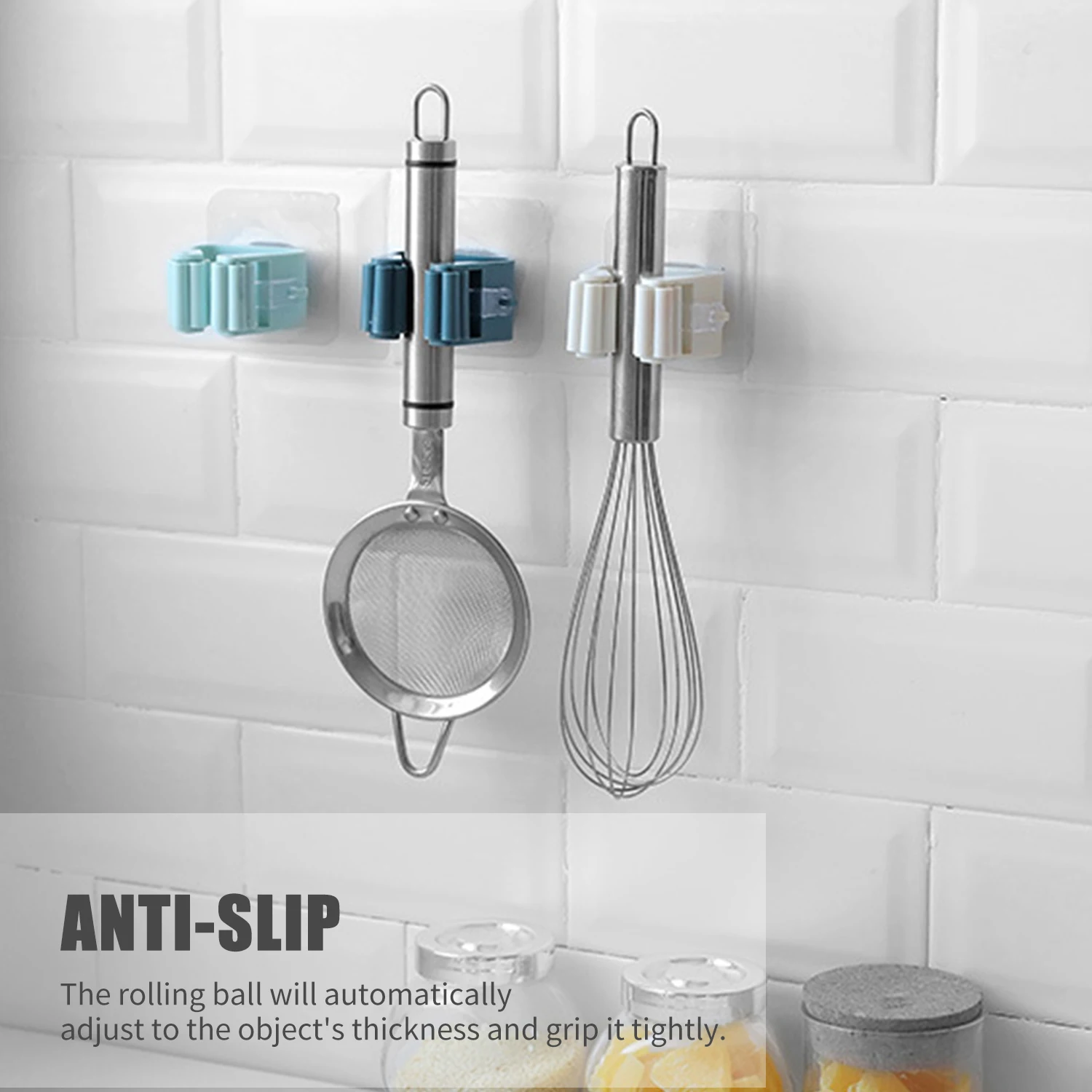 Самоклеящийся держатель для швабры метлы настенный вешалка органайзер стеллаж