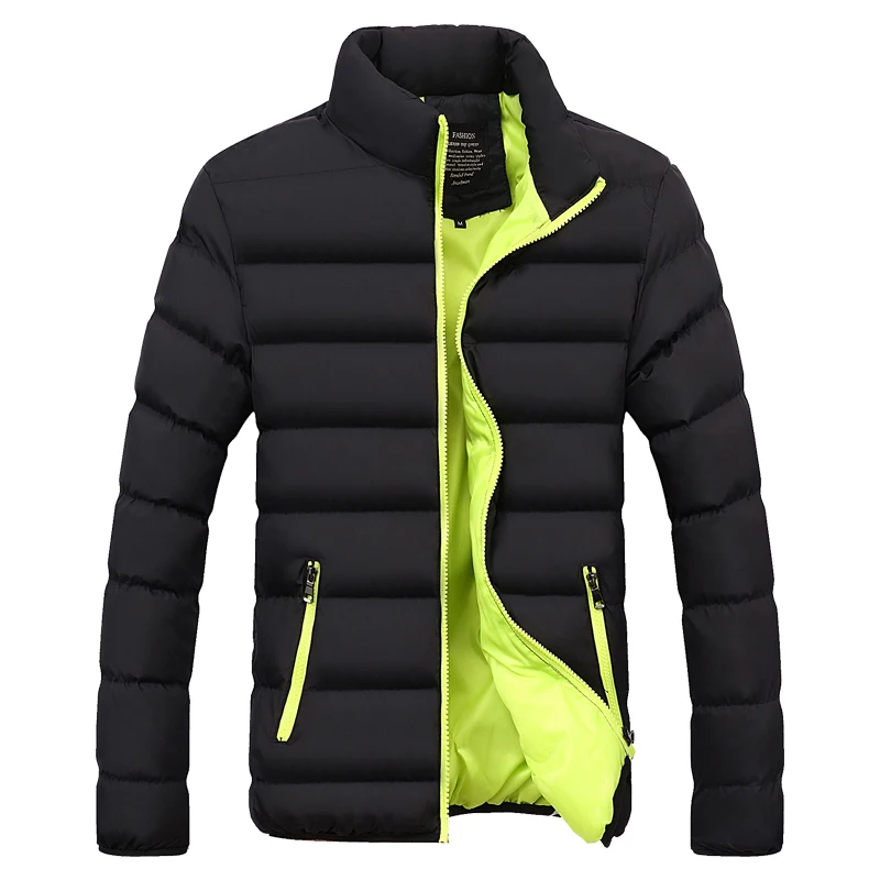 

Mens Winter Mandarin Collar Jacket Casual Parkas Thermal Coats Slim Fit Thick Warm Casual Cotton Men Jackets Jackets and Coats