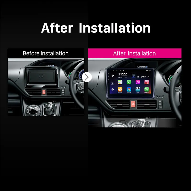

Seicane Android 10.0 2GB RAM 32GB ROM Car Multimedia Player for 2014 Toyota Noah ESQUIRE/VOXY Support Rearview camera DVR TPMS