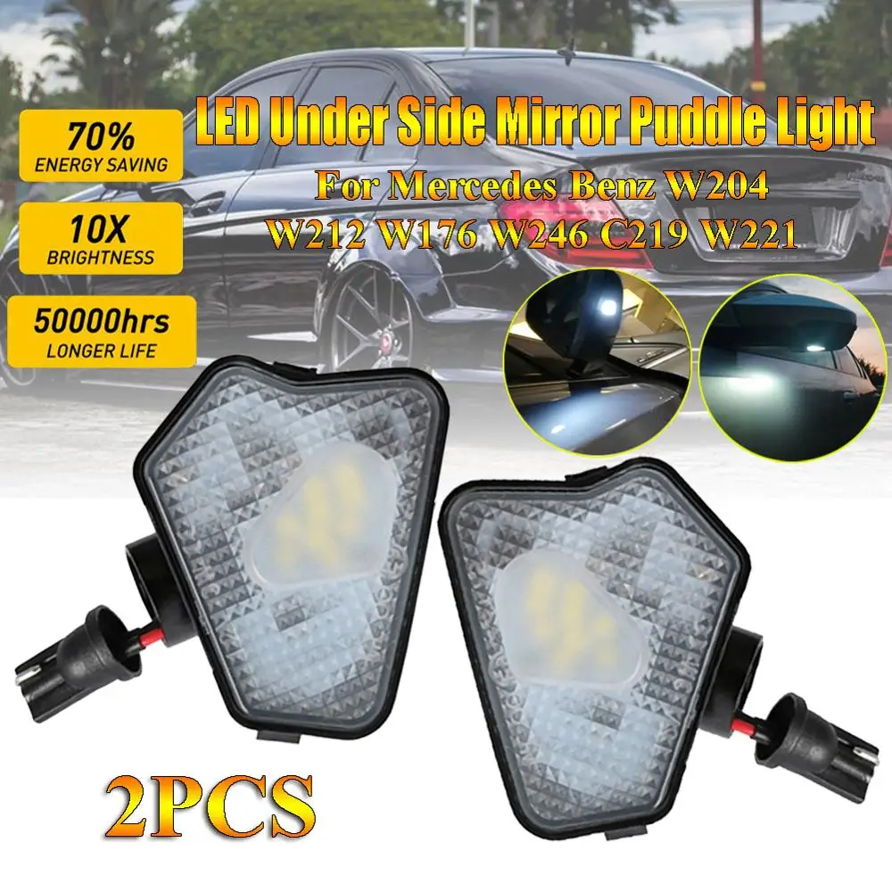 2 шт. Ксеноновые белые светодиодные лампы для подсветки зеркала в сборе Mercedes Benz W204