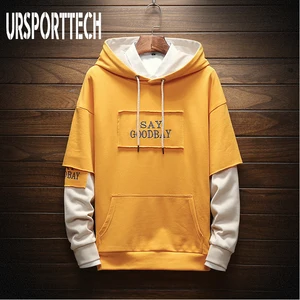 2020 новые мужские толстовки SAY GOODBAY головной убор с буквенным принтом уличная одежда в стиле хип-хоп размера плюс 3XL уличная одежда