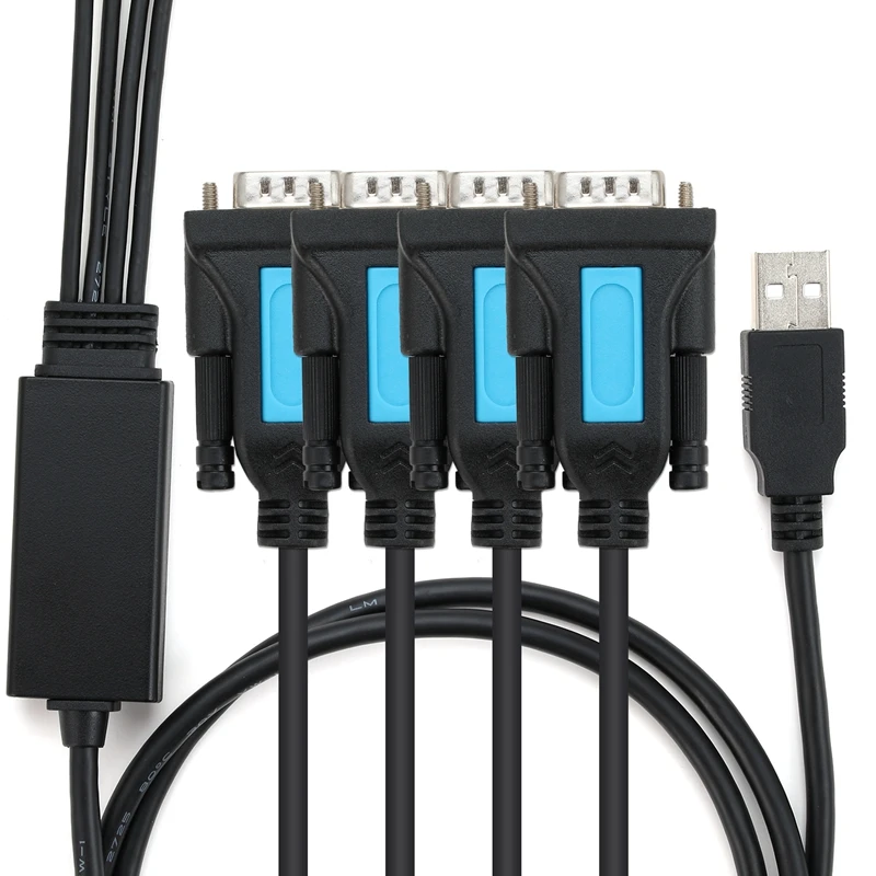 4 Порты и разъёмы Профессиональный загрузок Переходник USB RS232 DB9 адаптер конвертер