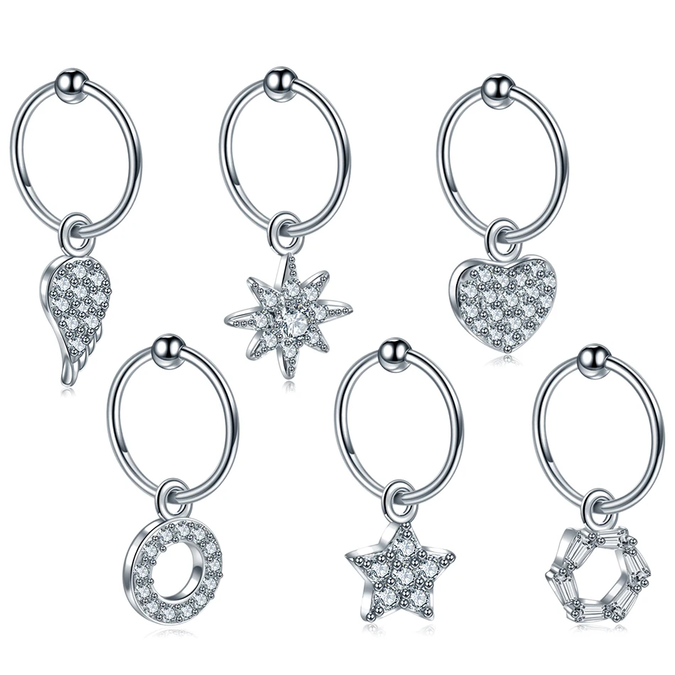 1Pc New Steel Earrings Helix Piercing Tragus Earring Nose Hop Rings Daith Oreja Conch Jewelry | Украшения и аксессуары