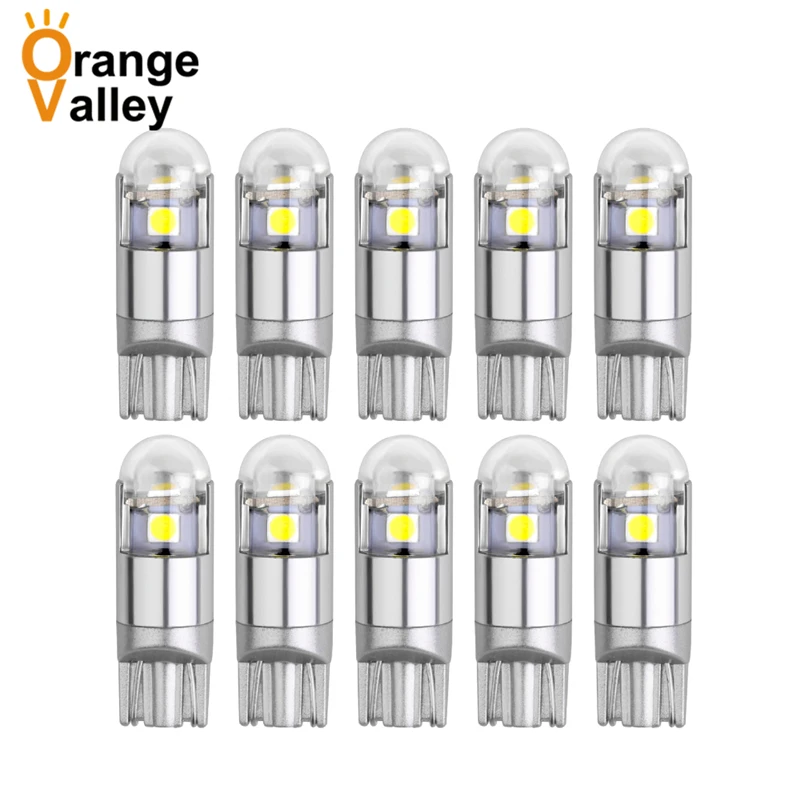 

10PCS T10 LED Bulb W5w 3 5 9 LED Car 3030 SMD 194 168 Clearance Lights Reading Interior Auto Lamp Trunk light 12-24V 6000k