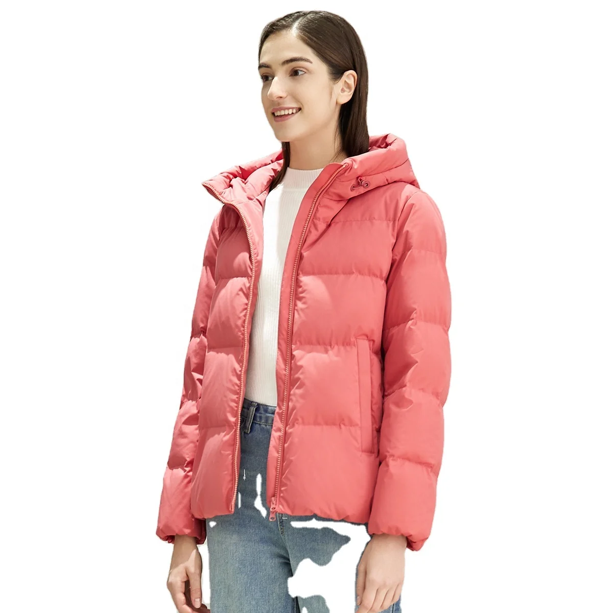 

[TANBOER-TD213336]ultra light winter keep warm Solid color female woman Long sleeve fashion vogue Trends puffer jacket