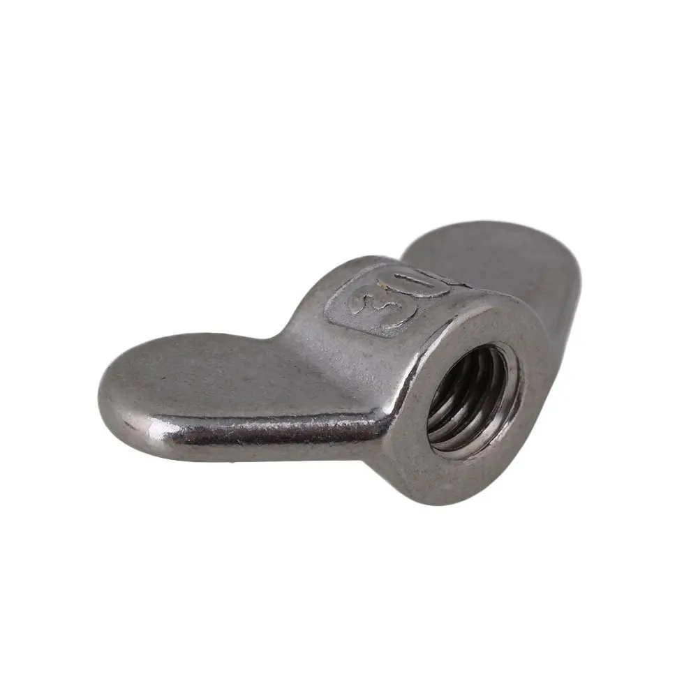 304 нержавеющая сталь серебро M10 точное литье крыльчатые гайки крепеж винт с