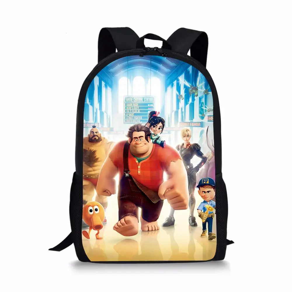 HaoYun 16-inch Cartoon Bags Children Wreck-It Ralph Backpack Kids Boys Mochila Infantil Age 1-6 Ralph School Bag Child Backpack