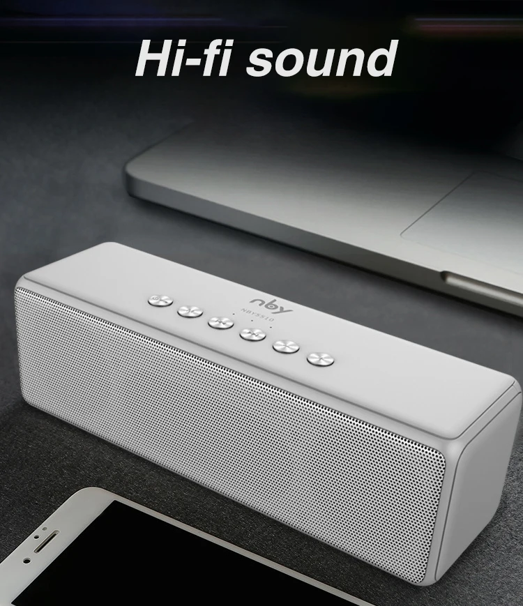 Nby 5510 портативный Bluetooth динамик 10 Вт беспроводной внешний динамик 3D стерео Вуфер музыкальный Бумбокс fm-радио тяжелый компьютер бас