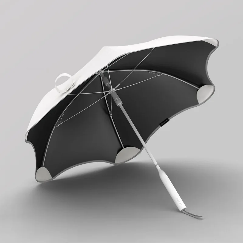 Vinyl Sun And Rain Dual-use Umbrella Fashionable Simple Creative Long-handle Flower-shaped Edging Safety | Дом и сад