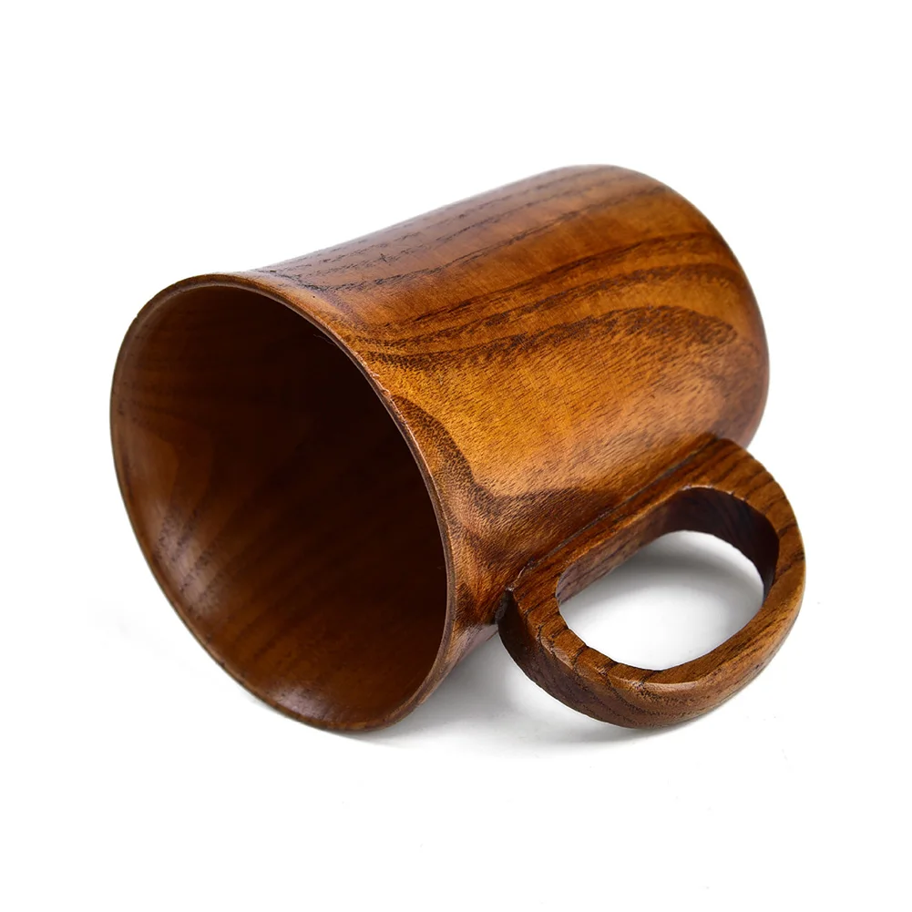 Чашка для пива ручной работы деревянная кружка чая кофе с ручкой безопасная в