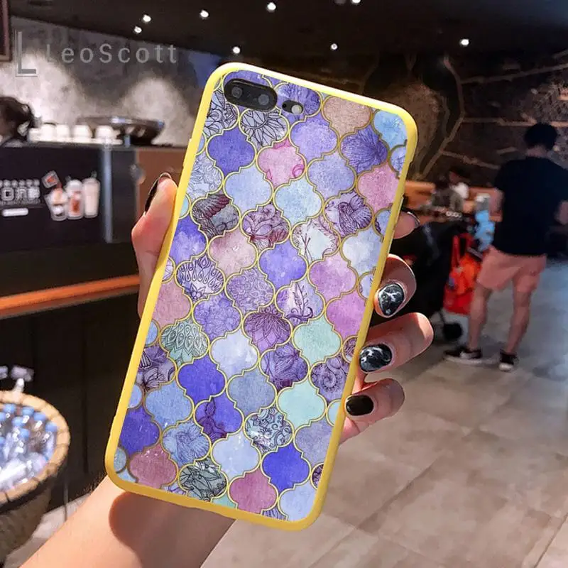 

Cute summer fruits Phone Case Yellow Candy Color for iPhone 6 7 8 11 12 s mini pro X XS XR MAX Plus