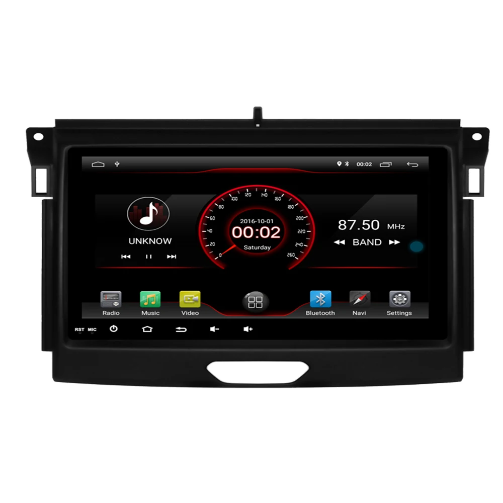 Автомобильный мультимедийный DVD плеер 2.5D 9 дюймов для ford RANGER 2016 + 2din Android 10 радио