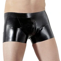 new sexy pu leather zipper crotch male underwear lingerie plus size 2xl calvin gay men boxer shorts vinyl panties boxer