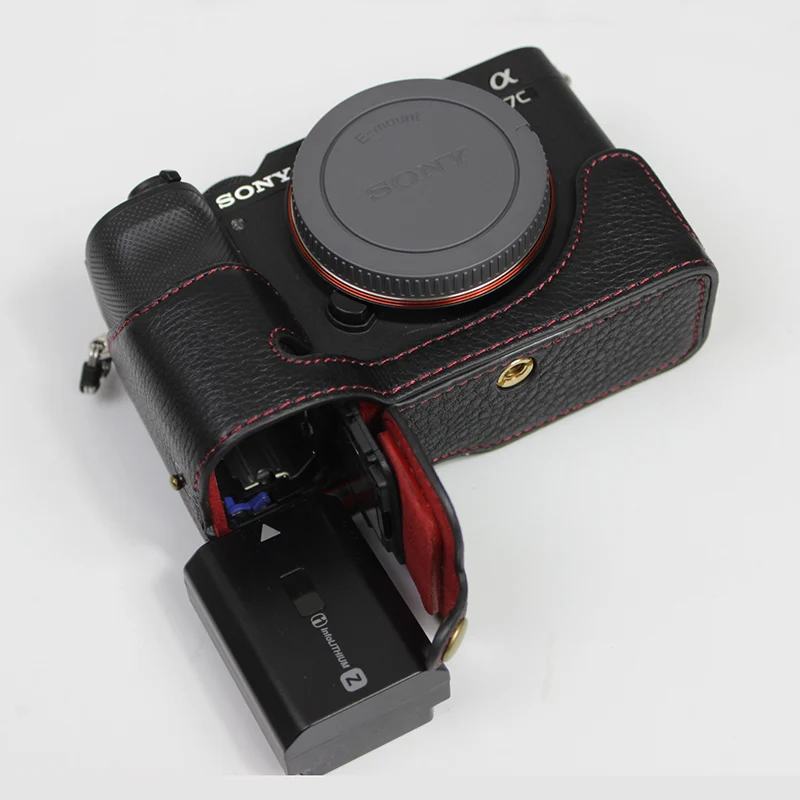 Портативный чехол из натуральной кожи для камеры Sony A7C ILCE-7C защитный жесткий с