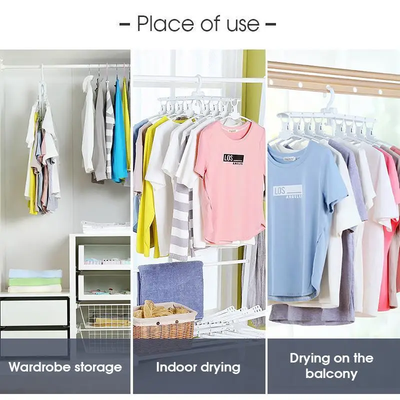 

Multi-functional Clothes Coat Hangers Organizer 6pcs/set Plastic Upgrading Rack Baby Clothes Drying Racks Storage Rack Hangers