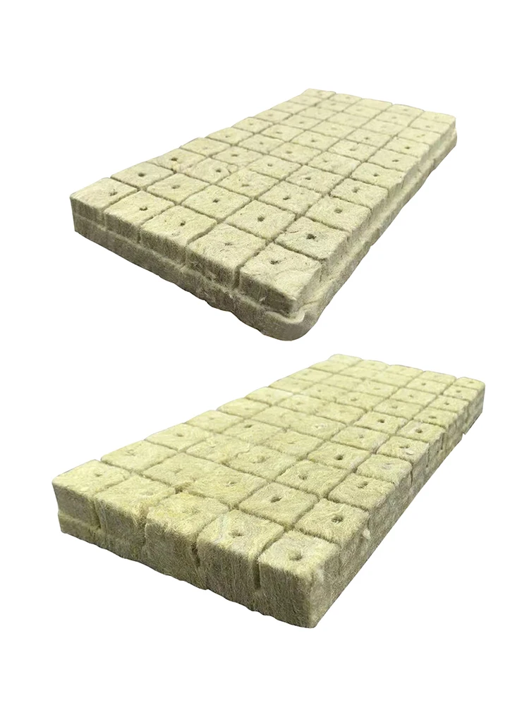 

50pcs Rockwool Sheet Block Propagation Cloning Seed Raising Soilless Cultivation Hydroponic Grow Cubes Rock Wool Cubes Efficient