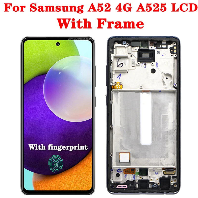 Оригинальный ЖК-дисплей 6 5 дюйма для Samsung Galaxy A52 4G A525 A525F сенсорный экран