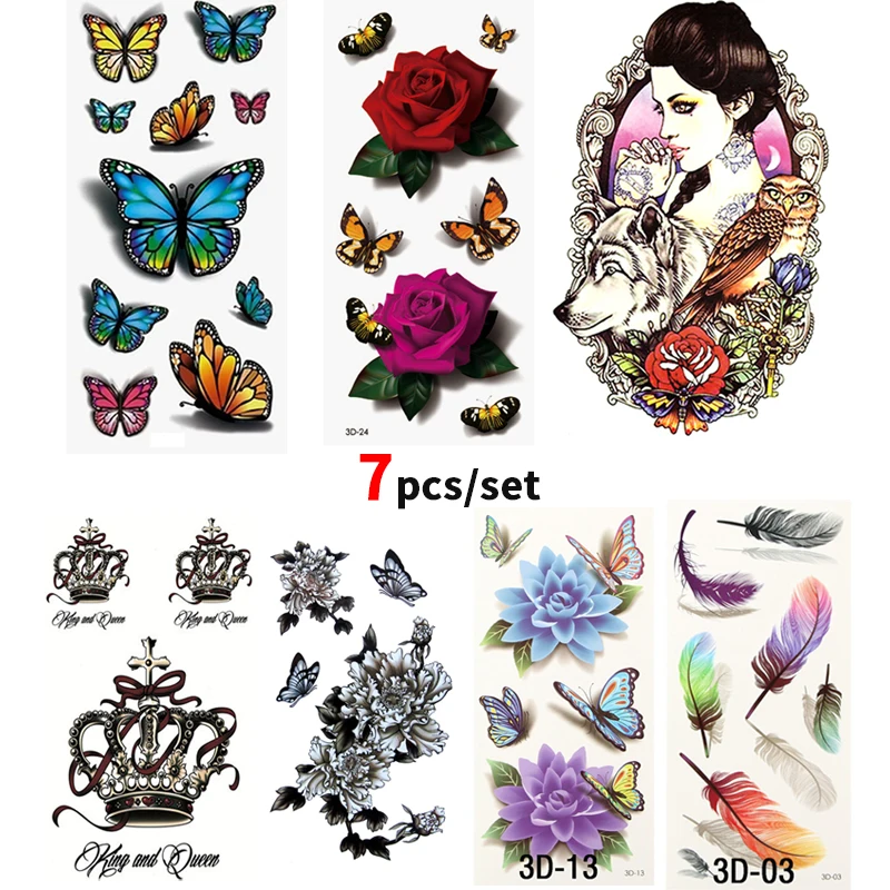 Татуировка на всю руку для женщин водостойкая временная татуировка наклейка