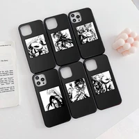 saint seiya anime cartoon phone case black color for iphone 13 12 11 x xr xs pro max mini 6 6s 7 8 plus se coque funda shell