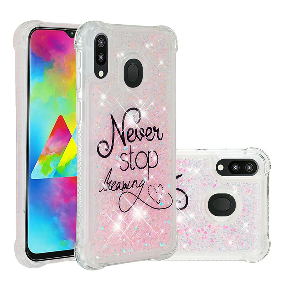 Блестящий чехол с динамическим зыбучим песком для Samsung Galaxy A51 A71 M30S M20 M10 A10 S20 Ultra S10E