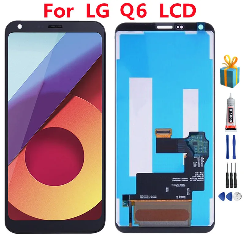 5.5'' Original LCD For LG Q6 LG-M700 M700A US700 M700H M703 M700Y LCD DIsplay + Touch Screen Digitizer Assembly With Frame
