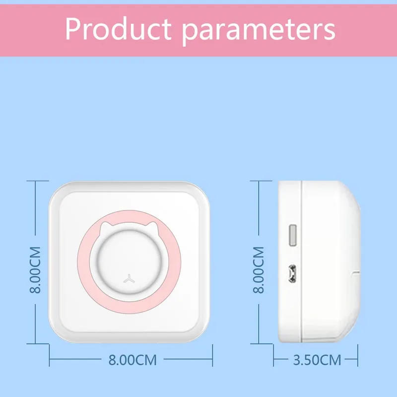Портативный термопринтер для фотографий принтер с Bluetooth 200 точек/дюйм дома и