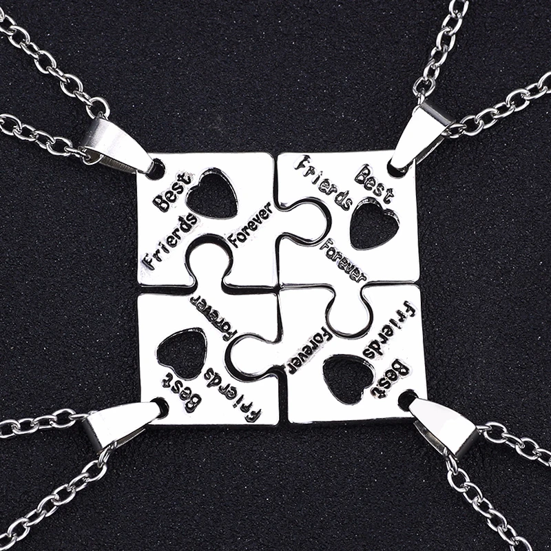 4 шт./компл. ожерелья лучших друзей для женщин модные головоломки Подвески