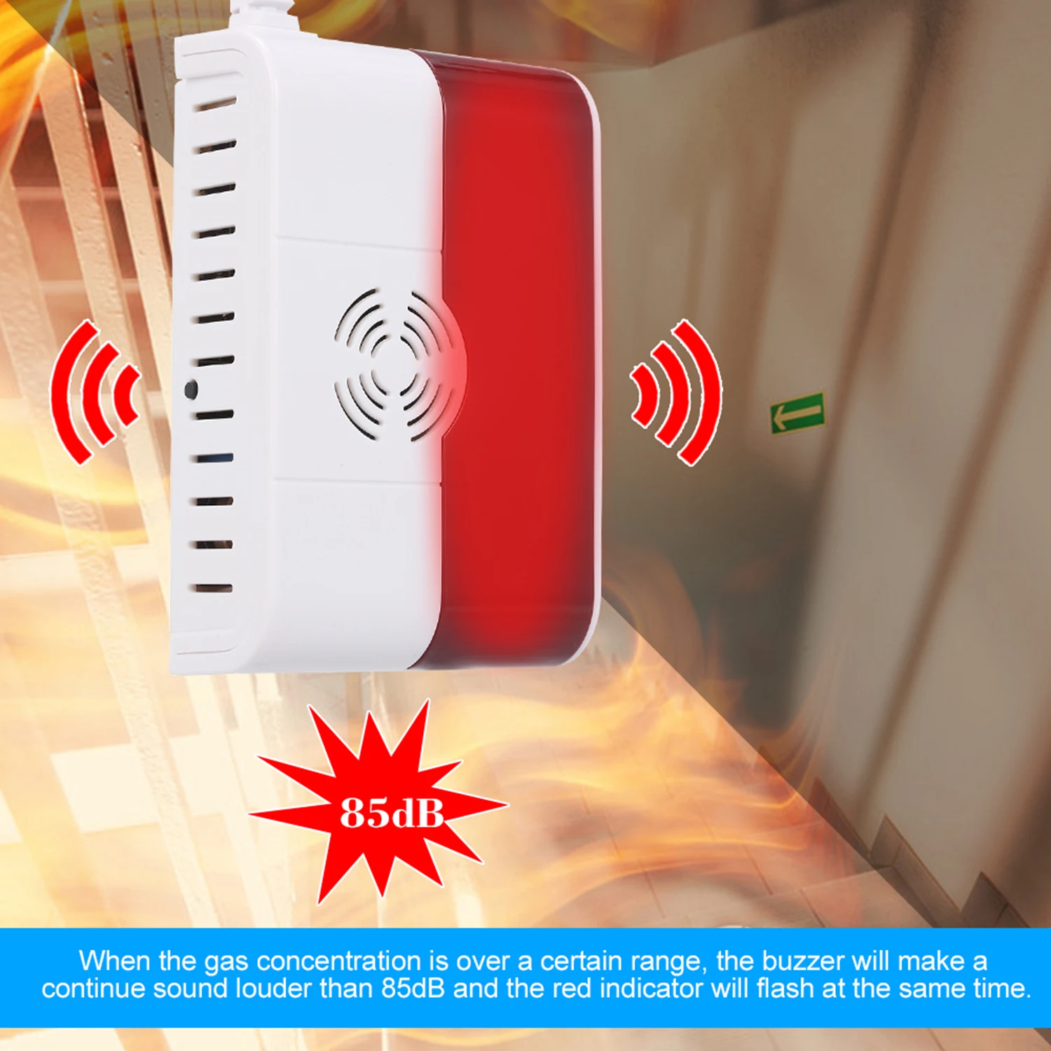 Беспроводной независимый детектор газа сигнализация беспроводной цифровой