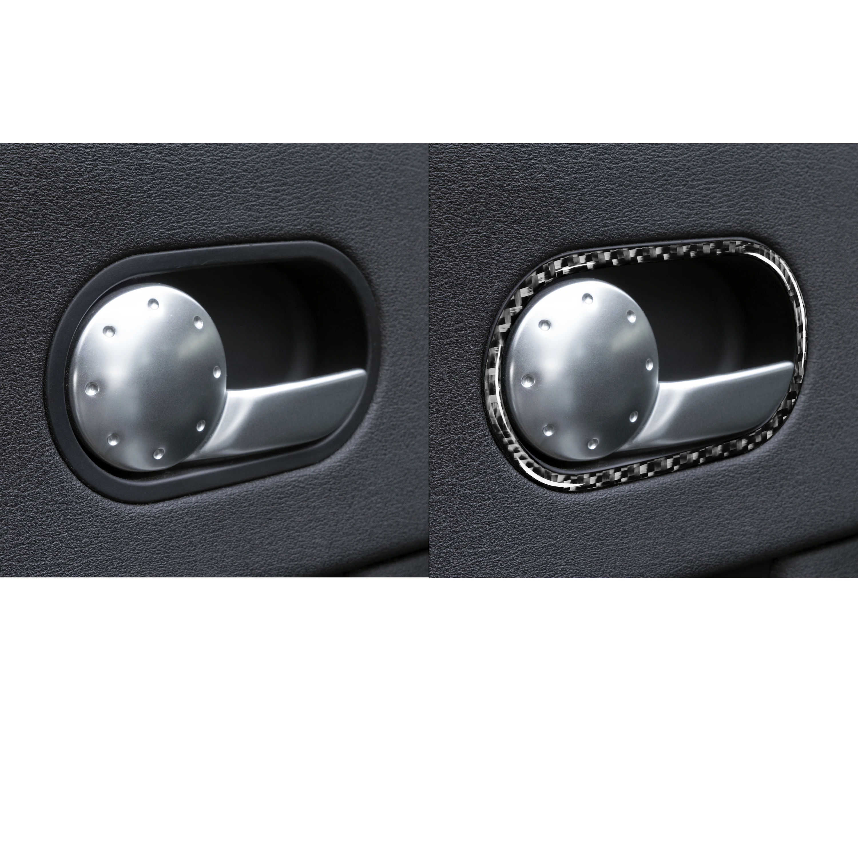 For Audi TT 8N 2001 2002 2003 2004 2005 2006 Carbon Fiber Sticker Car Accessories Both Sides Inner Door Handle Frame Interiors