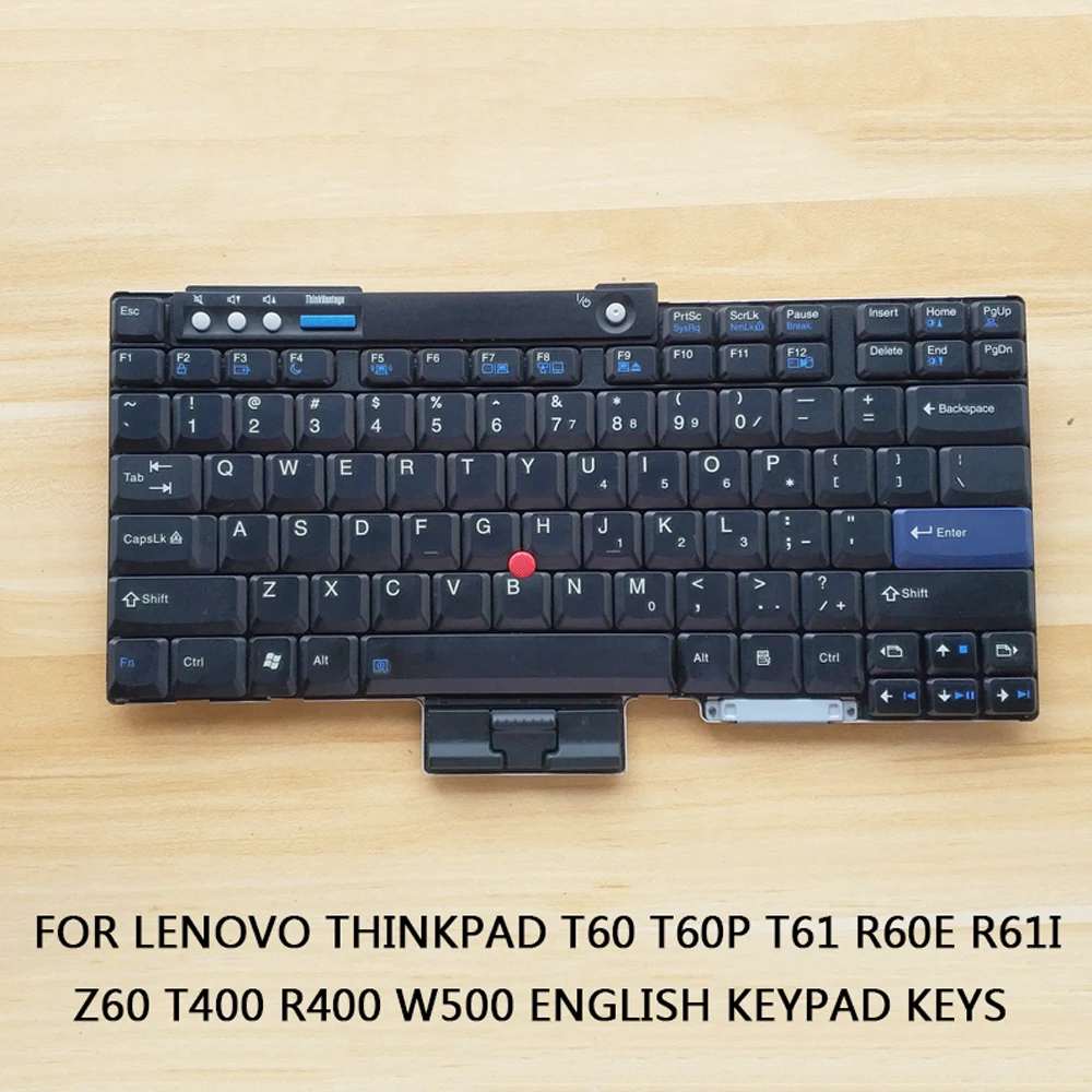 

Laptop keyboard Replacement For Lenovo For Lenovo ThinkPad T60 T60P T61 R60E R61I Z60 T400 R400 W500 English keypad keys,Used