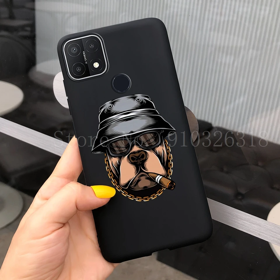 Dragon Liquid Silicone Soft Phone Case For Oppo A52 A72 A92 A92s A15 A12 A59 A53 A37 A31 A71 A5 Black Series Back Cove