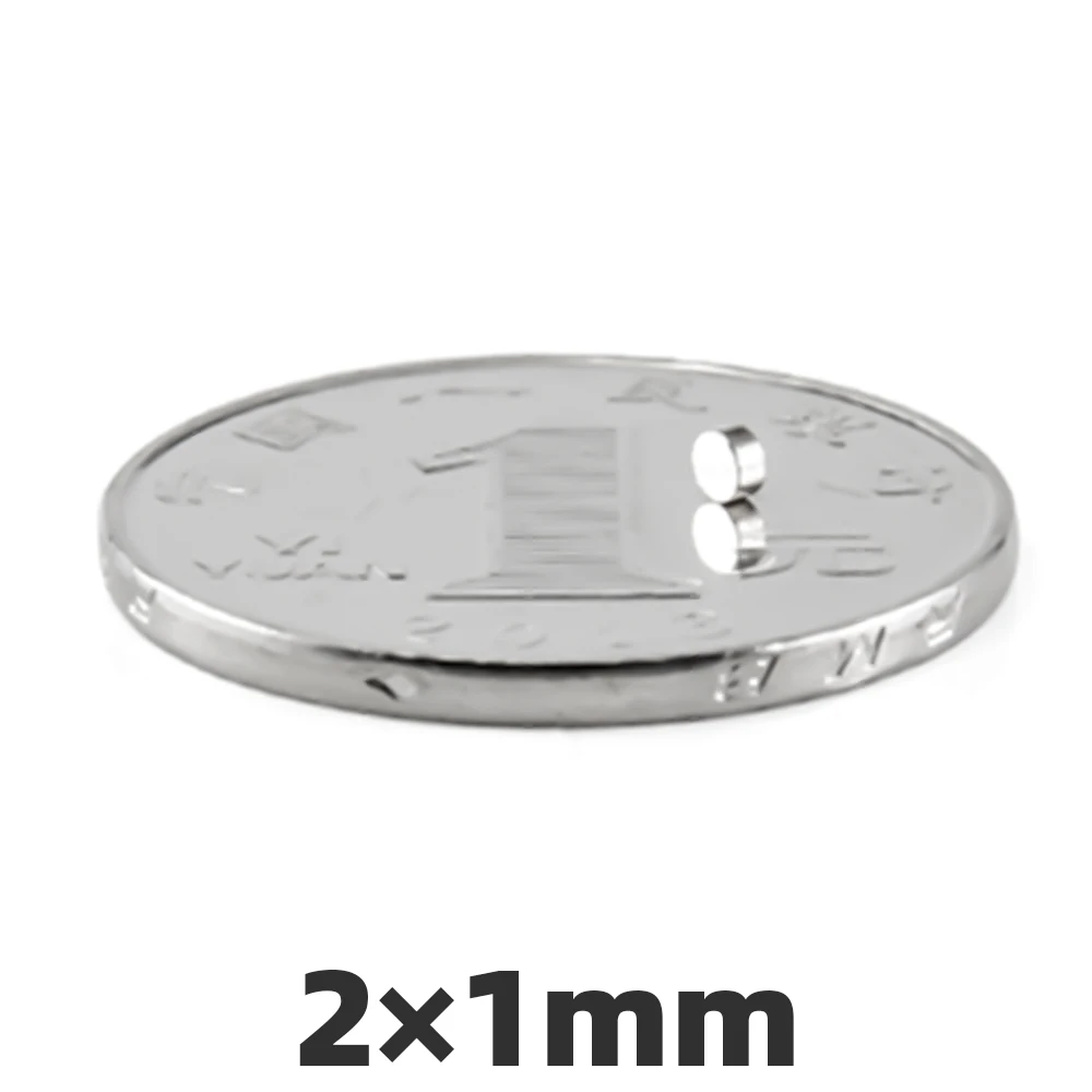 AIDIY 100/200/500 шт 2x1 мм маленький мини круглый неодимовый магнит N35 Дисковые магниты