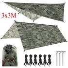 Туристический навес, брезентовый тент, ультралегкий садовый навес, защита от солнца, уличный гамак для кемпинга, водонепроницаемый Камуфляжный укрытие