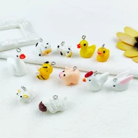 jeque 10pcs cartoon animals rabbit duck resin shoe charms 3d shoe accessories buckle diy wristbands backpack shoes party gift