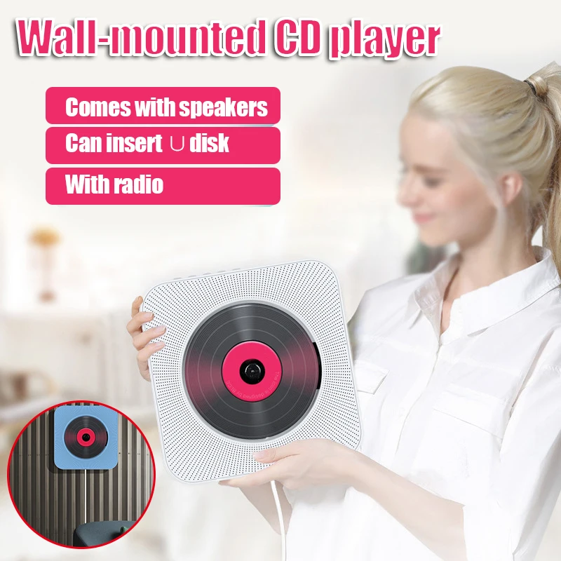 CD плеер с поддержкой Bluetooth настенного крепления плеера домашний аудио магнитофон
