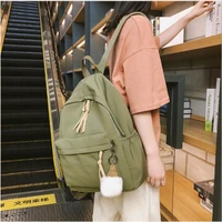 2020 new style backpack ladies backpack solid color ladies shoulder bag fashion school bag suitable for campus backpack
